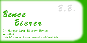 bence bierer business card